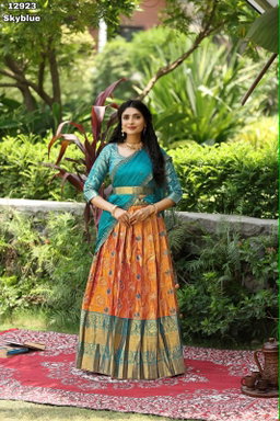 kanjivaram silk Navratri Half Sarees AF2