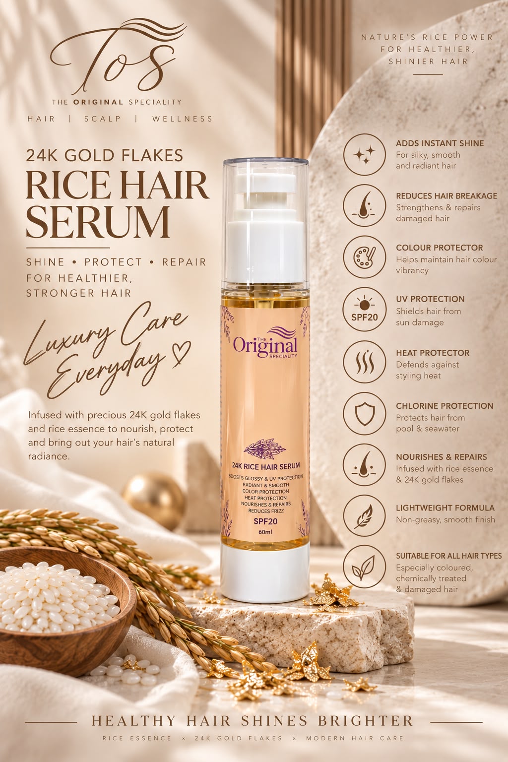 Rice 24K Gold Flakes Hair Serum_1
