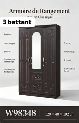 Armoire importé de 3 battant