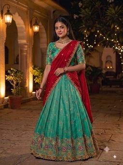 Space silk half saree  GS