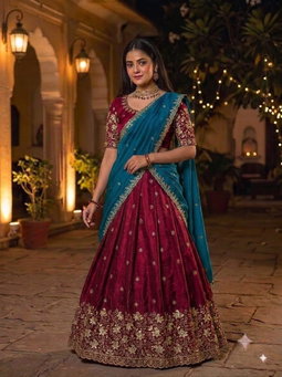 Space silk half saree  GS