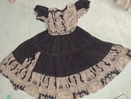 Pure handloom kalamkari cotton frock GS