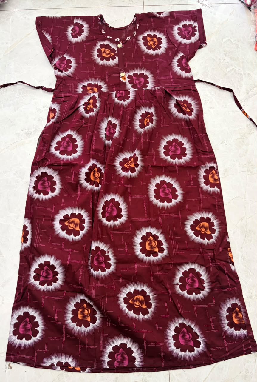 Pure cotton  Frock style nighty GS _0