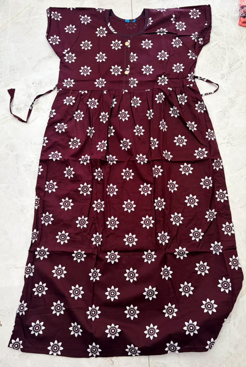 Pure cotton  Frock style nighty GS _0