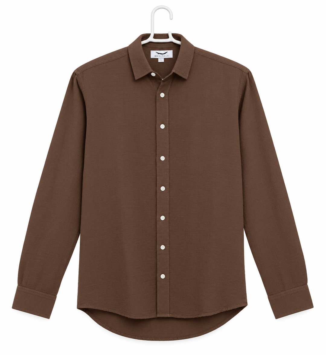  Brown plain Korean Lenin shirt 