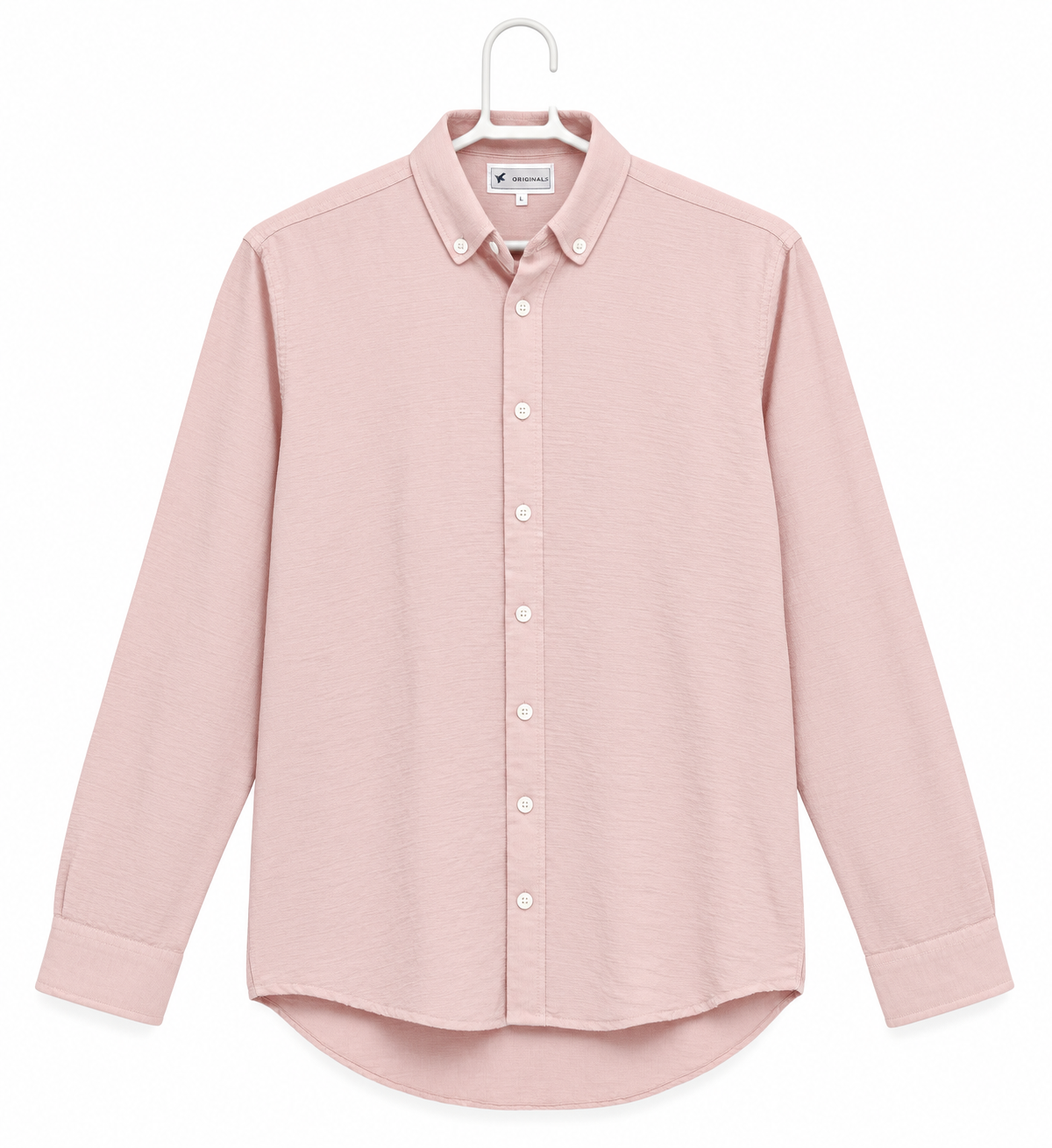 Off pink plain Korean Lenin shirt _0