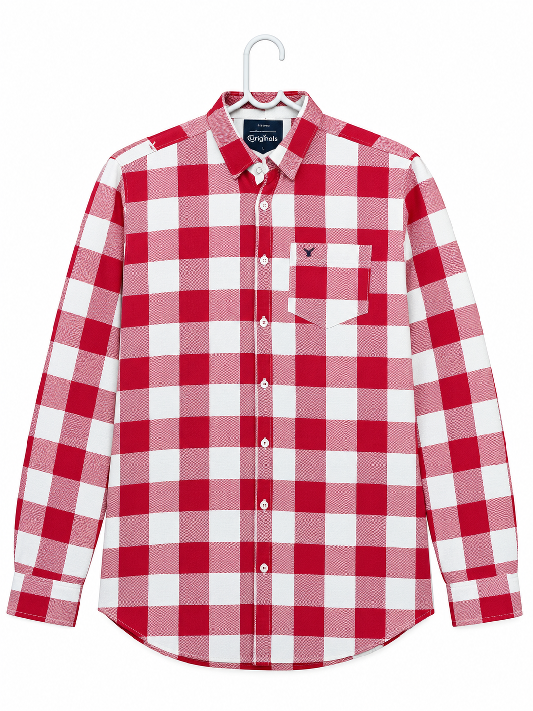 Red  flannel check shirt  _0