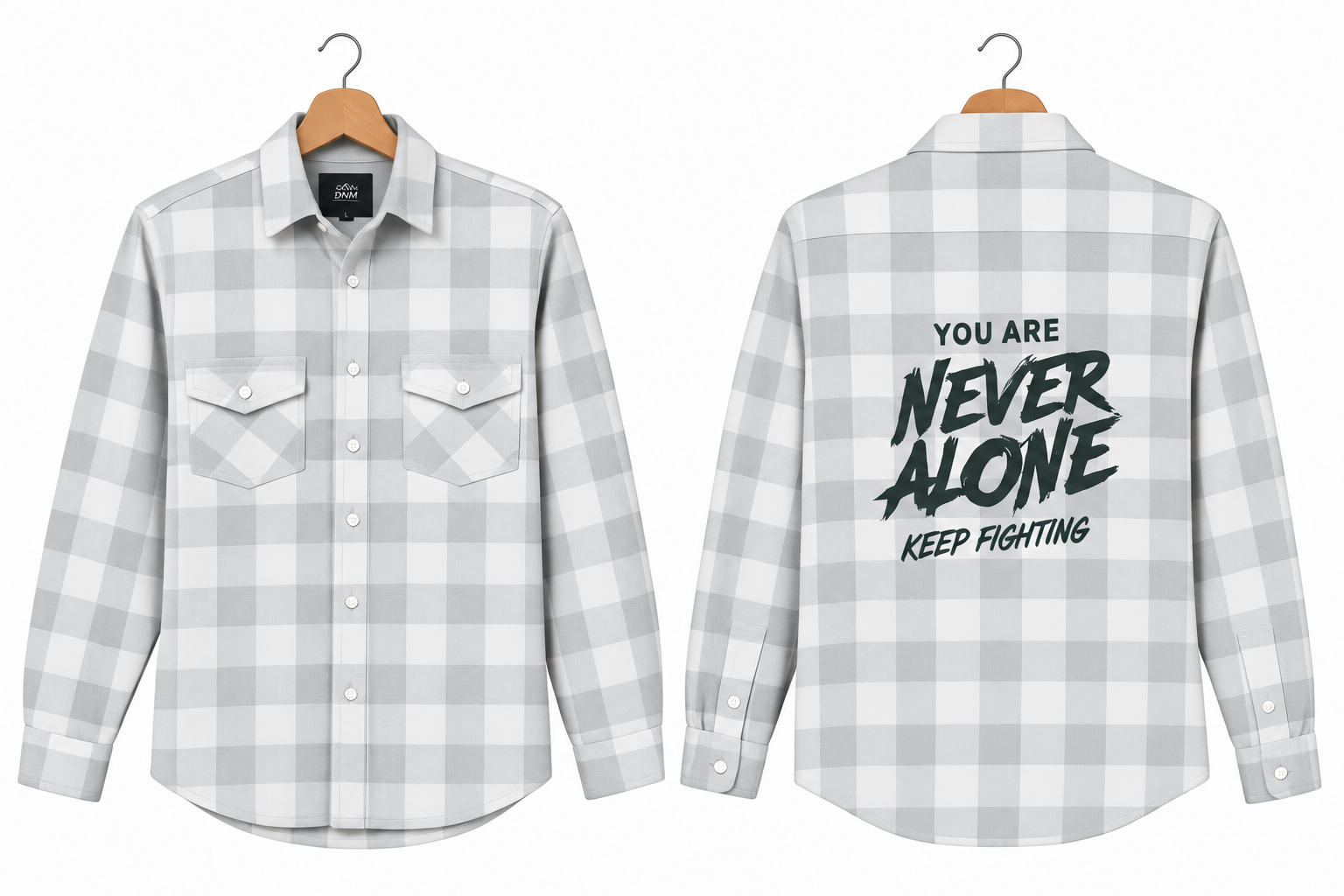 Wight flannel check shirt    _0
