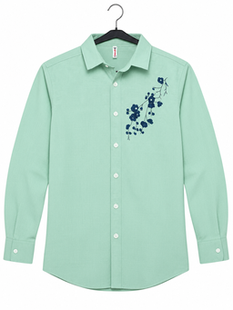 Pestel green Embroidery Korean Lenin   