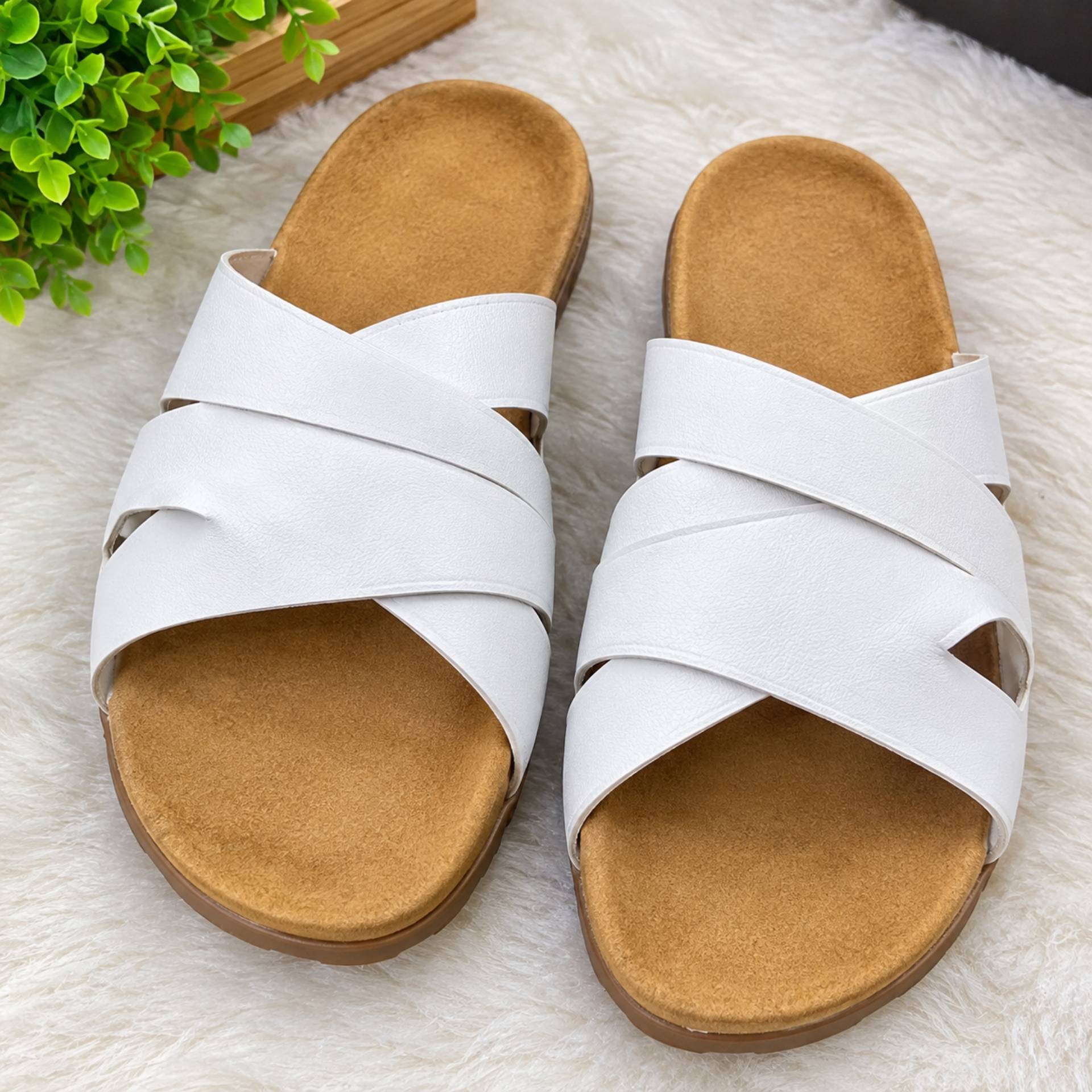 Ladies Crisscross Flat Sandals_0
