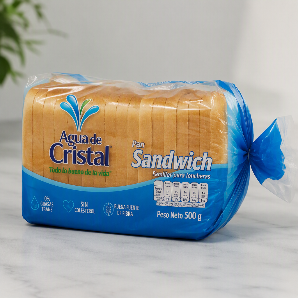 Pan Sandwich Agua de Cristal