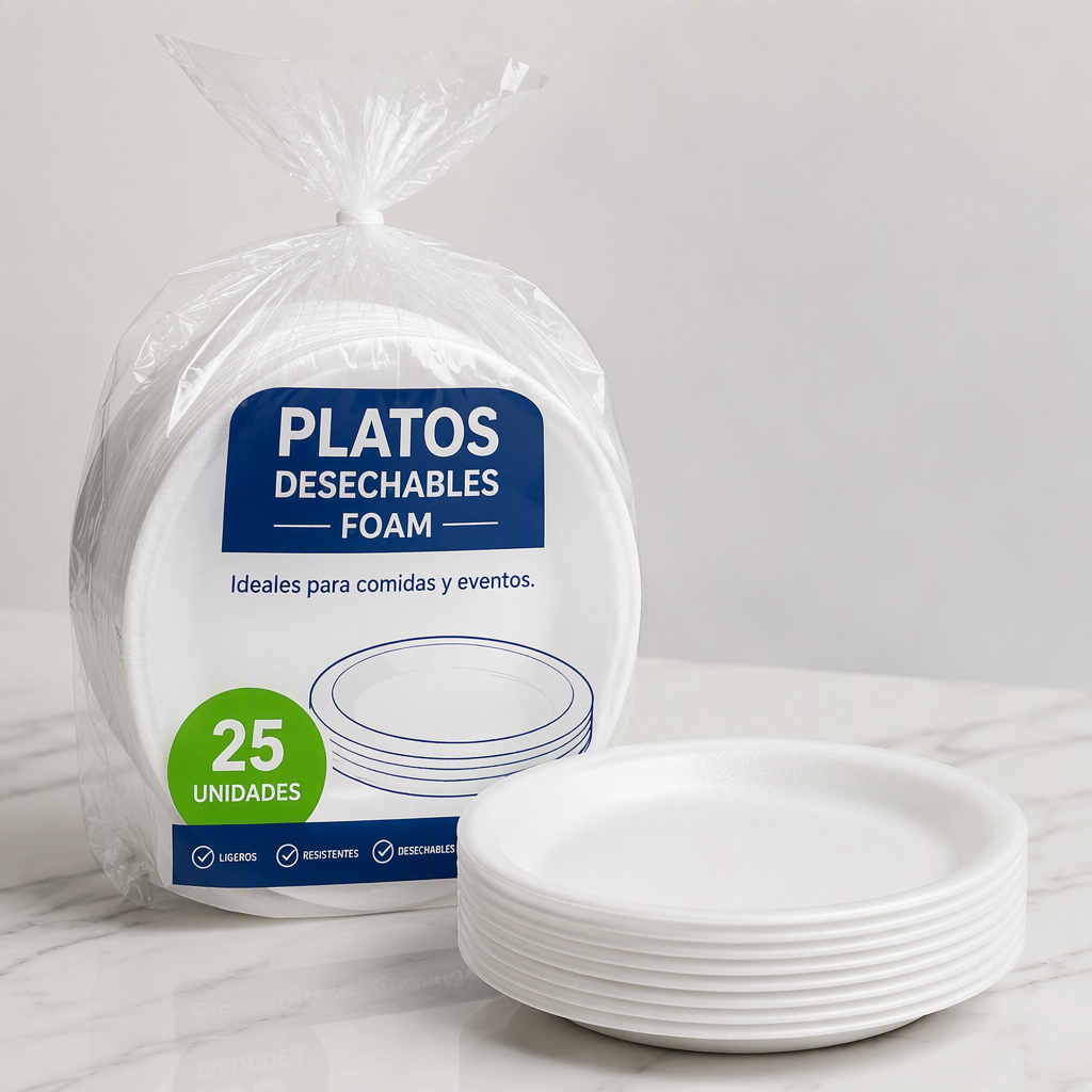Platos Desechables Foam