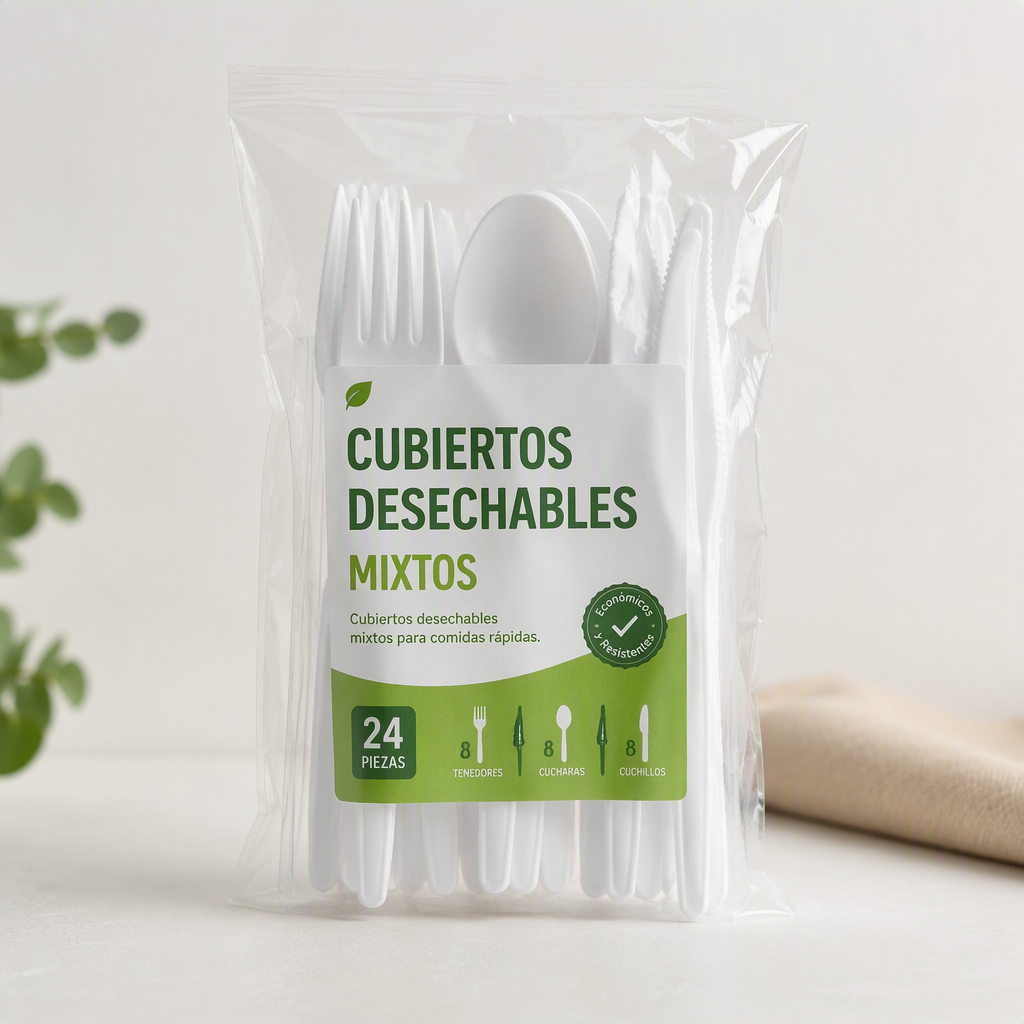 Cubiertos Desechables Mixtos