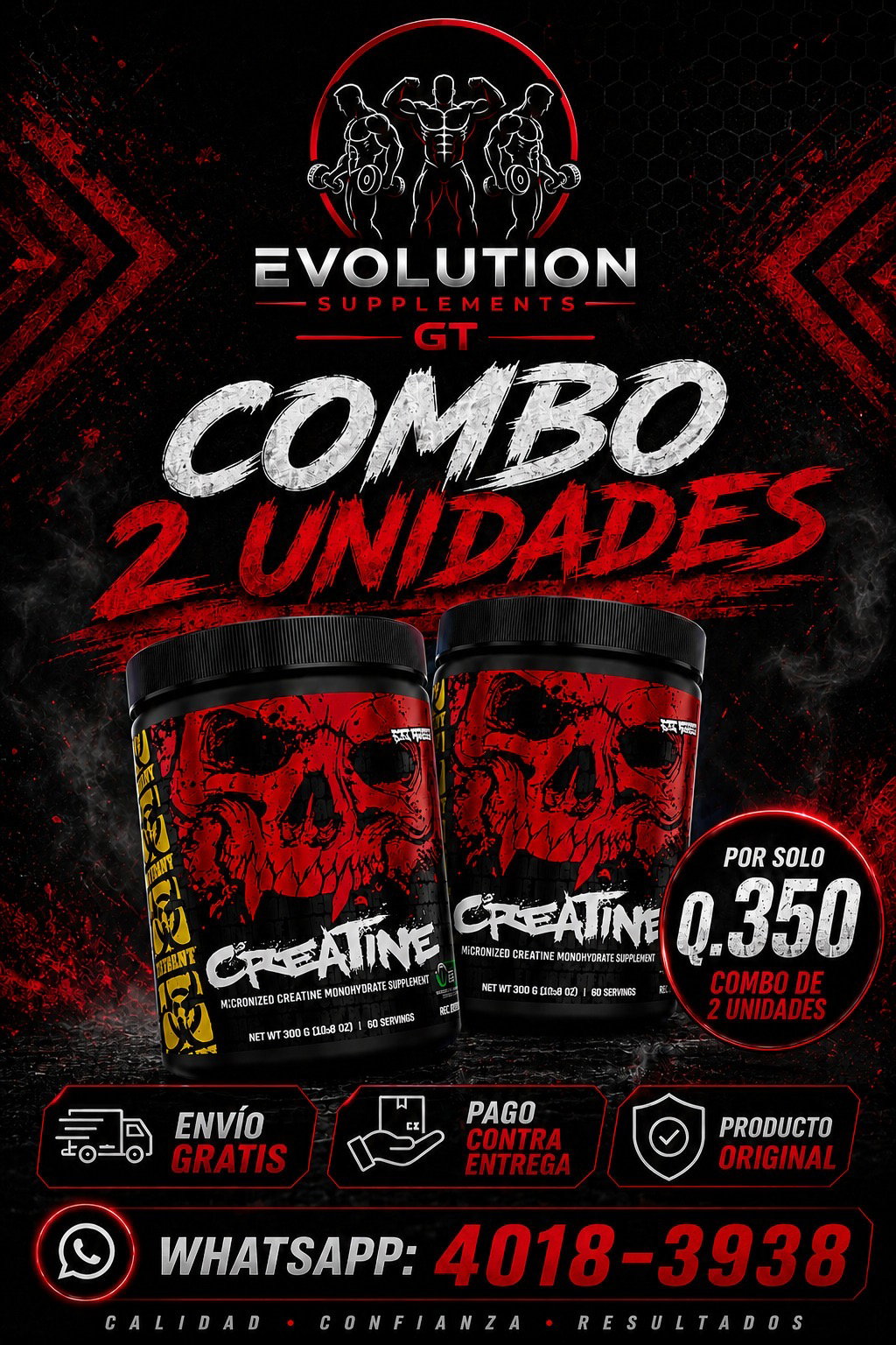 Combo Creatina Mutant 60 servicios 