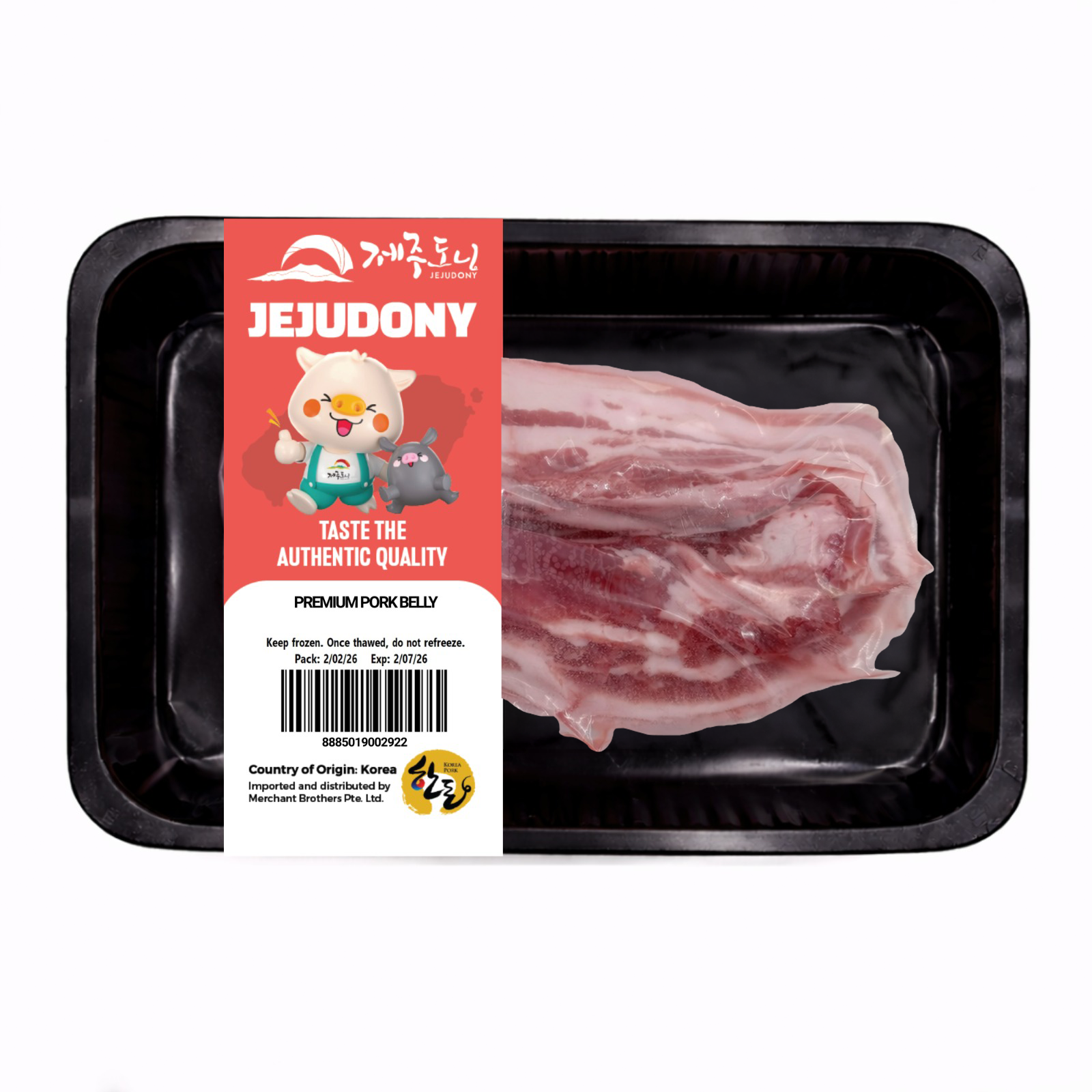 JEJUDONY Jeju Premium Pork Belly Frozen 300g_4