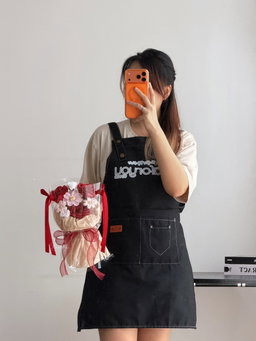 (3R023) S Size Soap Flower Transparent Pao Pao Bouquet 