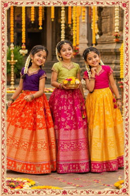  Contrast Kids Lehenga-Choli Collection TC2