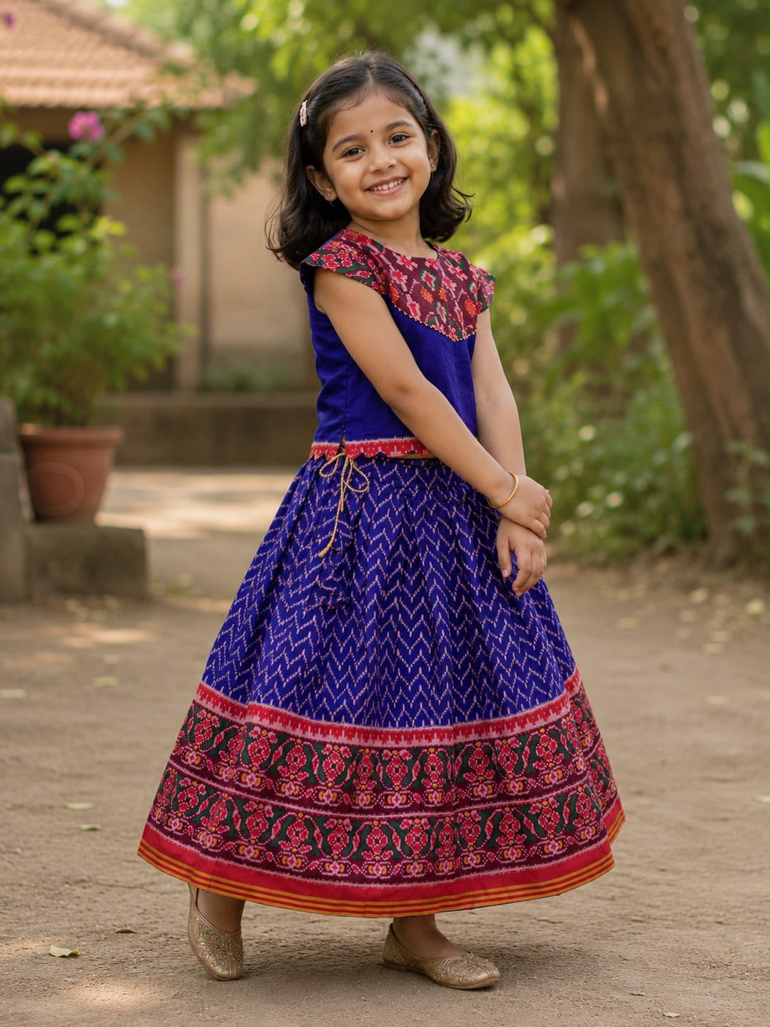 Girls patola Skirt & Top Set (1month to 16 year) TC2_2