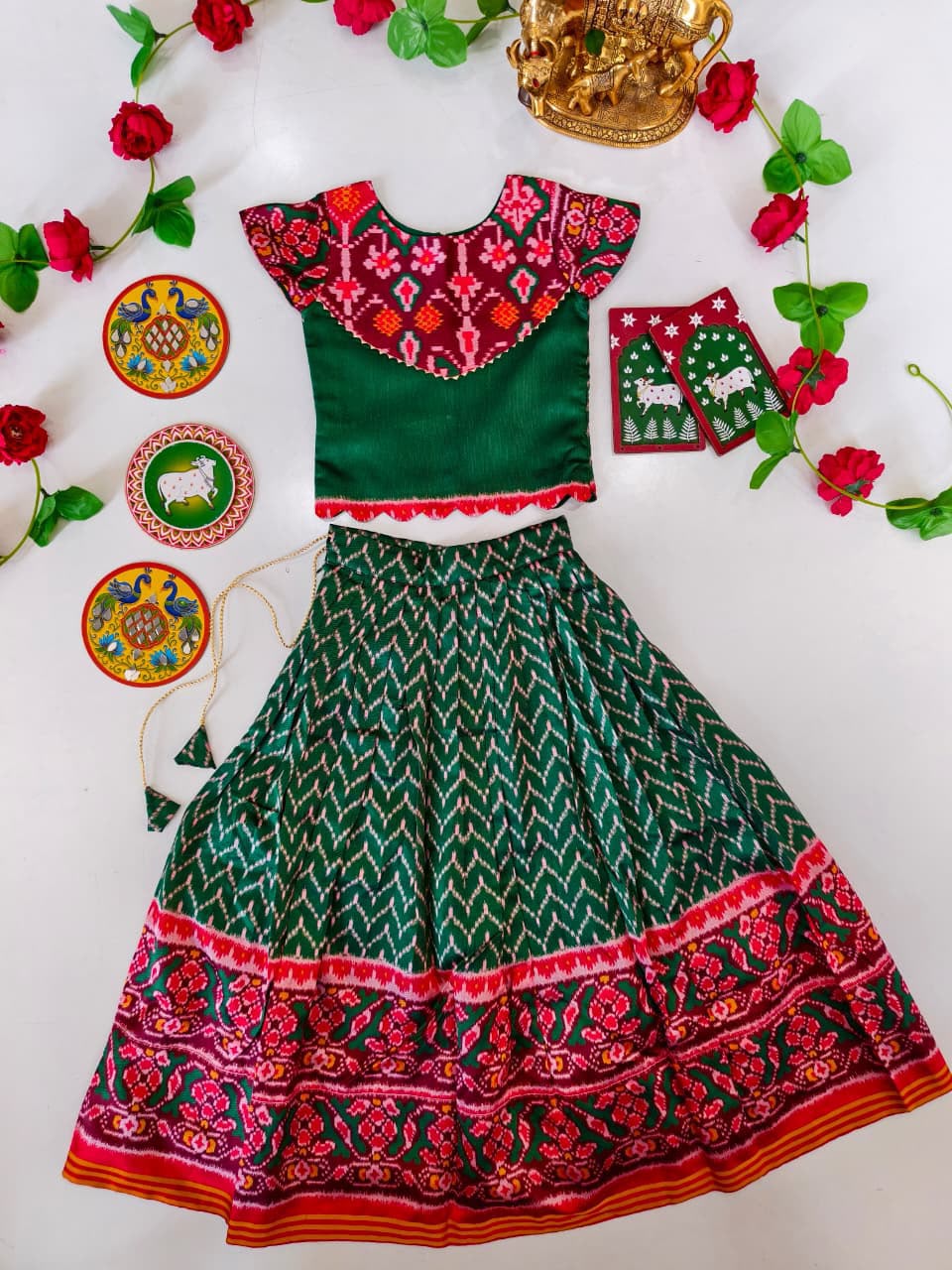 Girls patola Skirt & Top Set (1month to 16 year) TC2_5