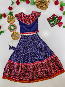 Girls patola Skirt & Top Set (1month to 16 year) TC2