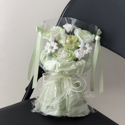(3R023) S Size Soap Flower Transparent Pao Pao Bouquet 