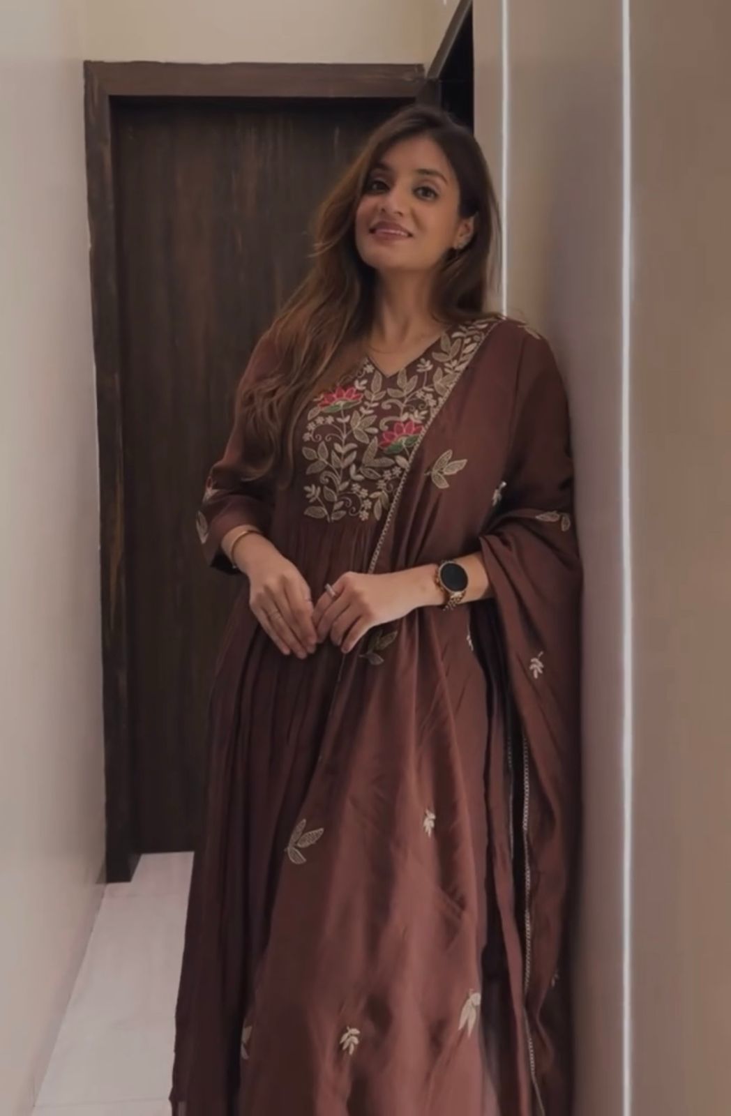 Cotton anarkali 3 pcs set KK