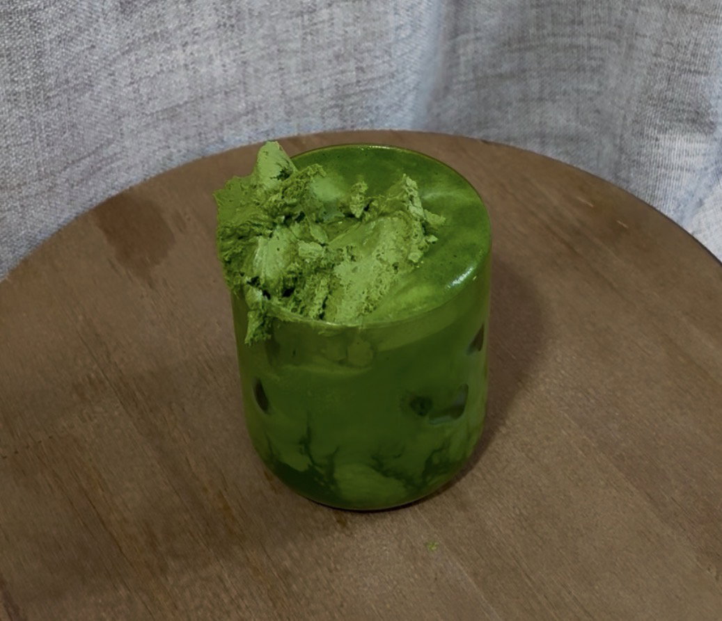 GAO matcha pudding matcha latte 