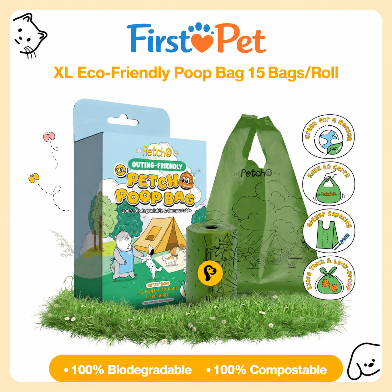 [Pre-order] Biodegradable Thick and Scented Poop Bags_0