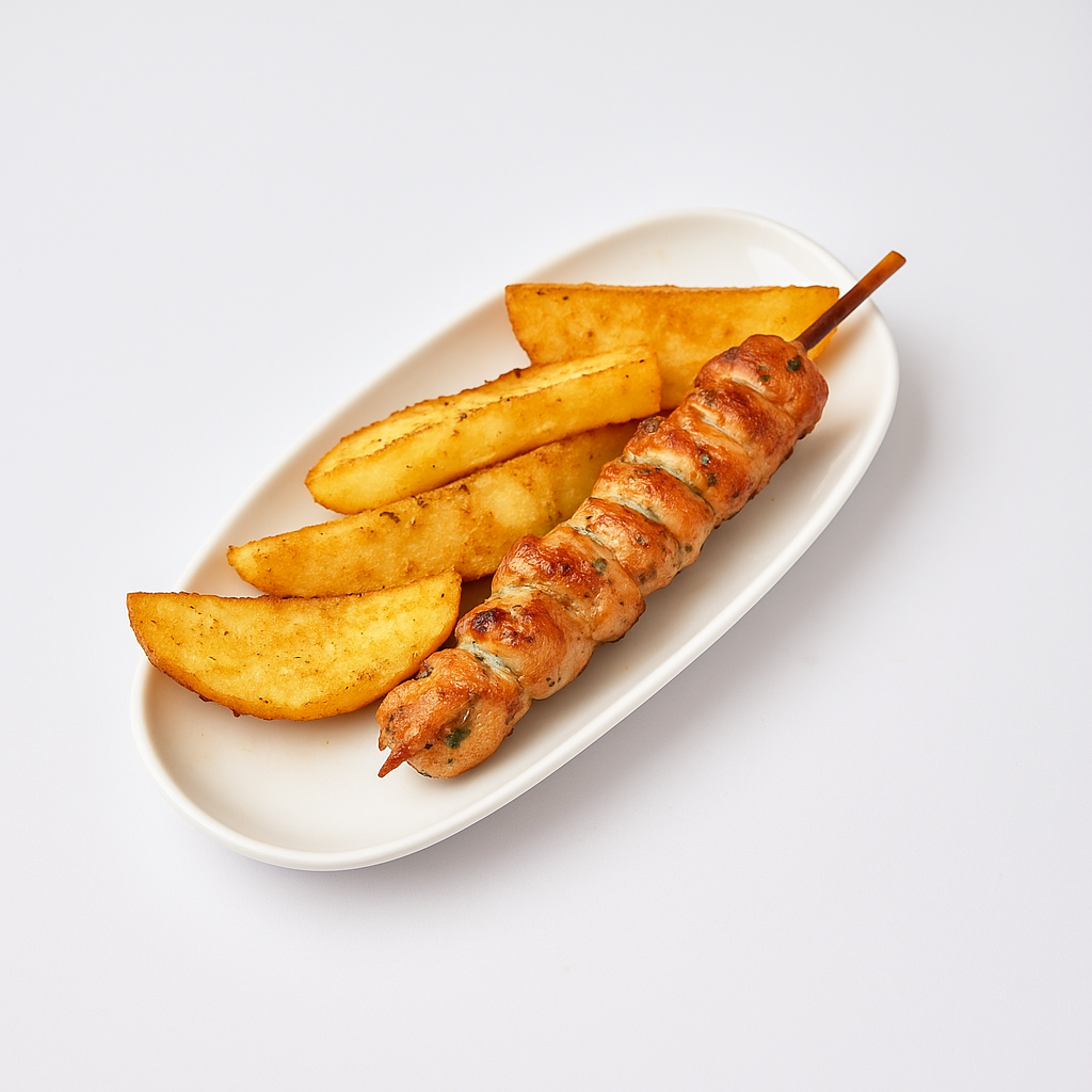 Chicken Souvláki & Wedges