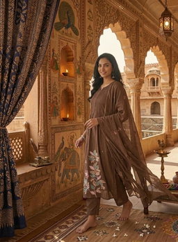 Pure Cotton Intricate Embroidery 3 PC Set   M-2XL KK