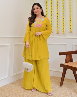 Pure Cotton With beautiful embroidery  2 Pc Set (M-2XL) KK 