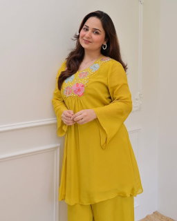 Pure Cotton With beautiful embroidery  2 Pc Set (M-2XL) KK 