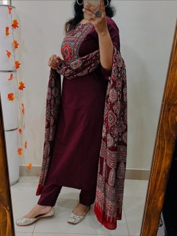 Cotton Fabric Heavy hand work Kurti with Pant KK