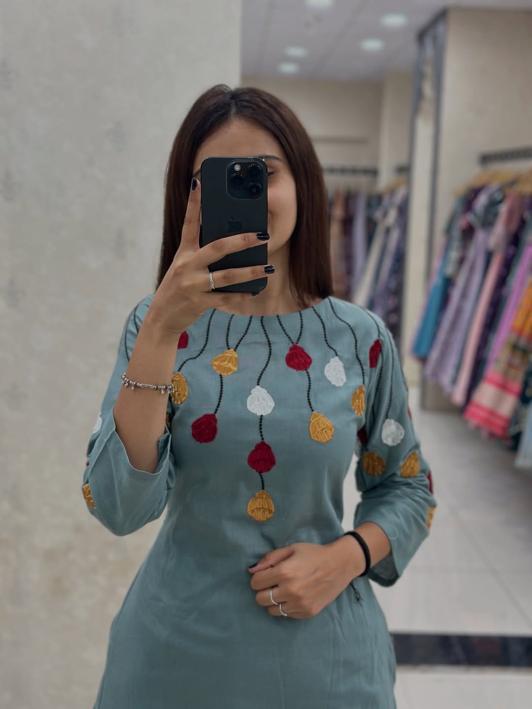Premium Floral Fine cotton kurti Palazza set KK
