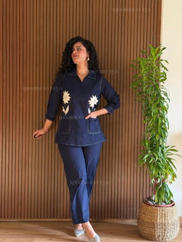 Full CO-ORD-SET 2pcs pure cotton filex ((M-3XL)