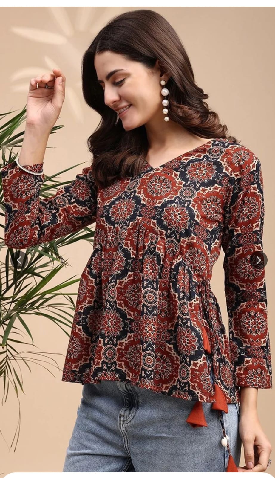 Rayon Short fully flair Top KK_1