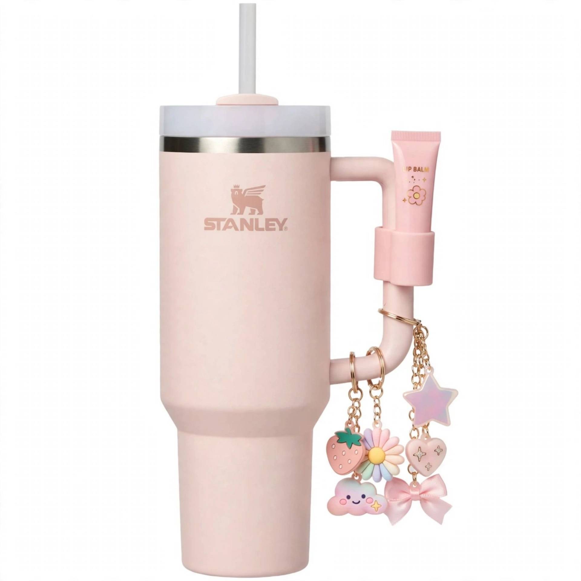 Stanley-Style cups with lip balm, charms and keyholders_0