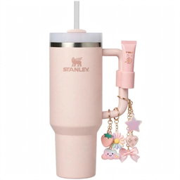 Stanley-Style cups with lip balm, charms and keyholders