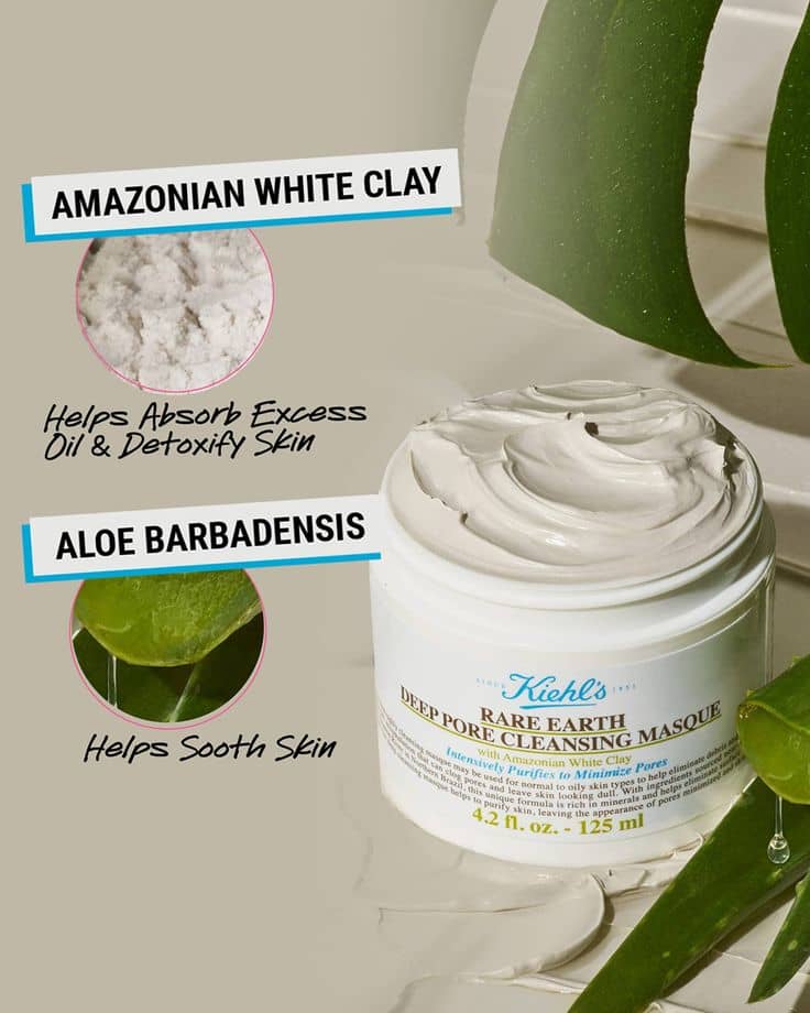 KIEHL'S RARE EARTH DEEP PORE CLEANSING MASQUE 125ml - AMAZONIAN WHITE CLAY_0