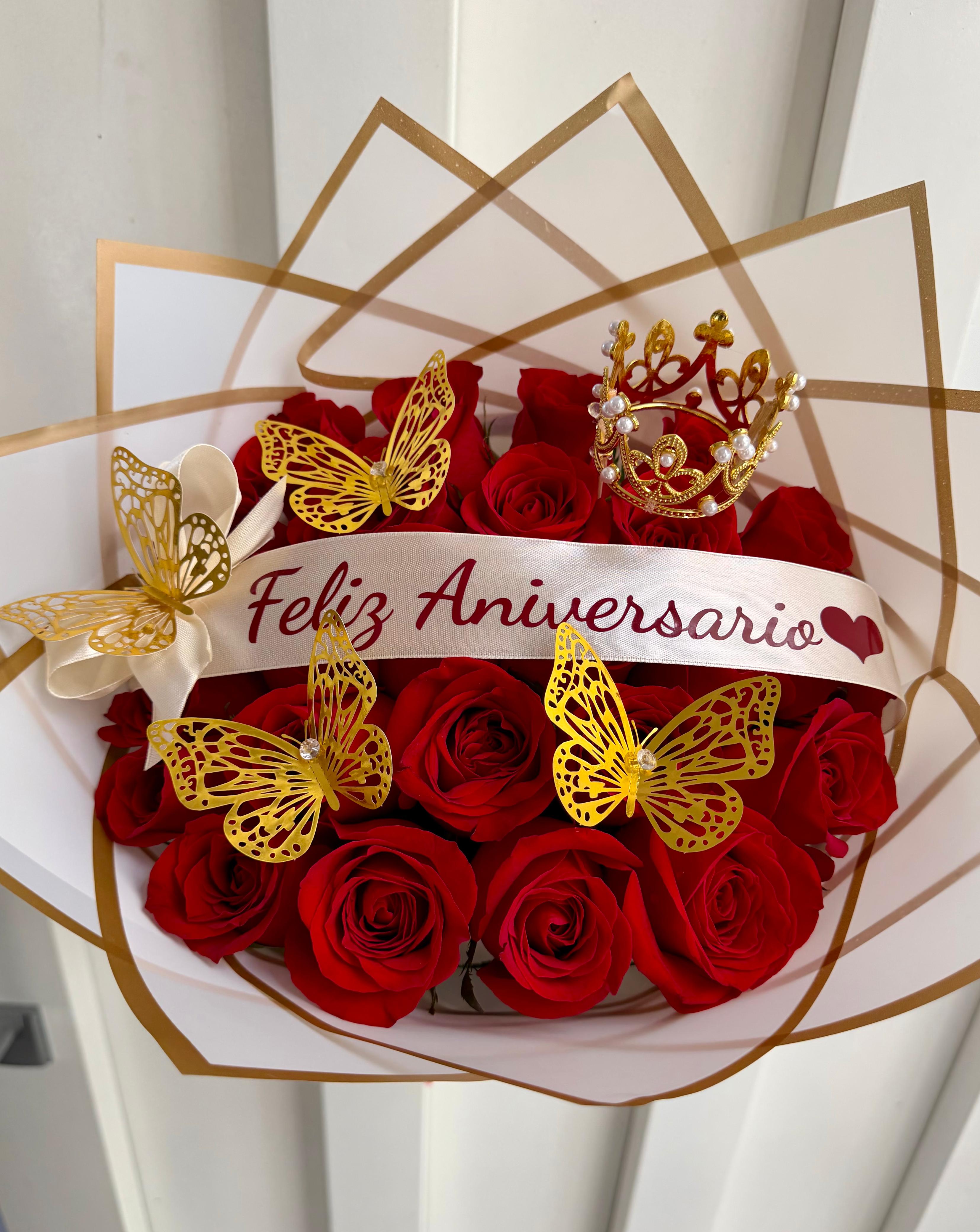 Mi reina hermosa ramo 24 rosas_2