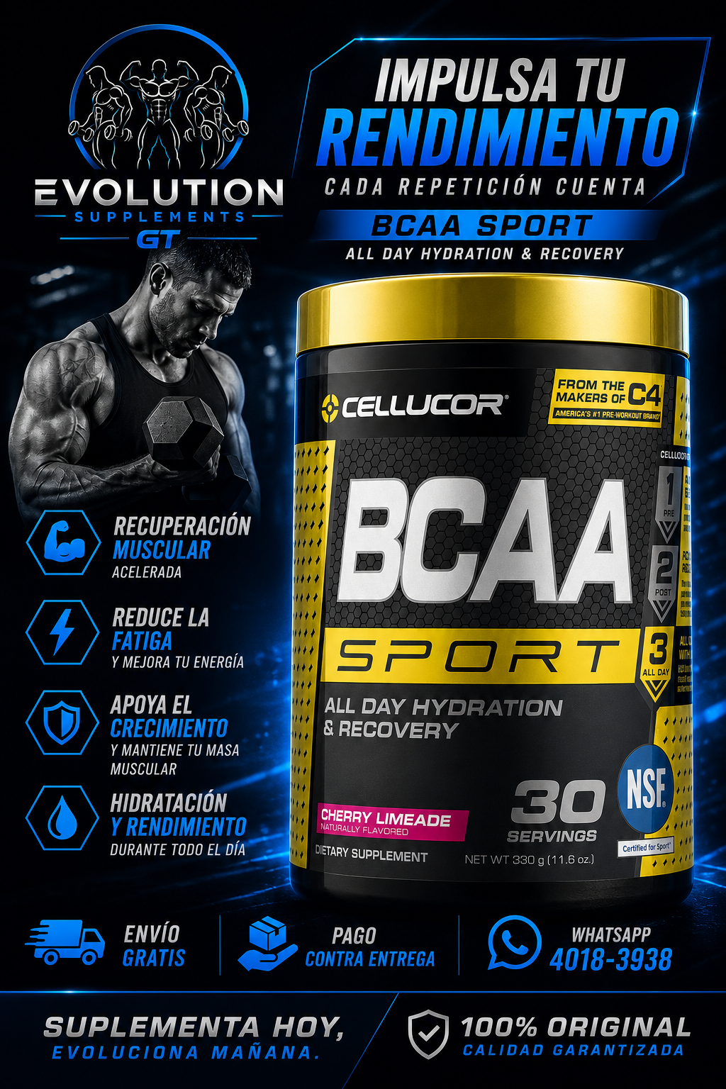 Aminoácido Cellucor sport_0