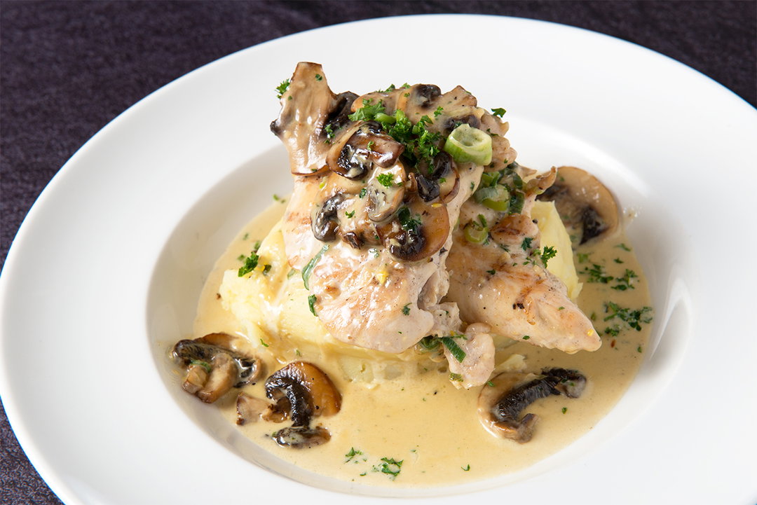 Chicken Funghi & Mash