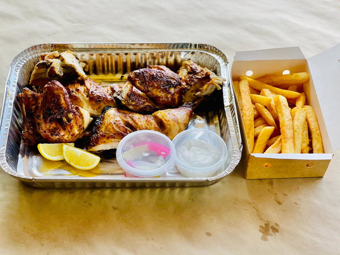 TWO Leg Pieces of Charcoal Chicken + Dip