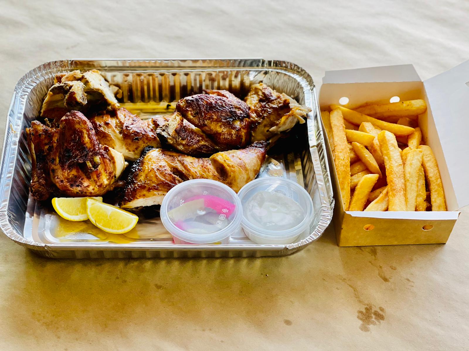 TWO Leg Pieces of Charcoal Chicken + Dip_0