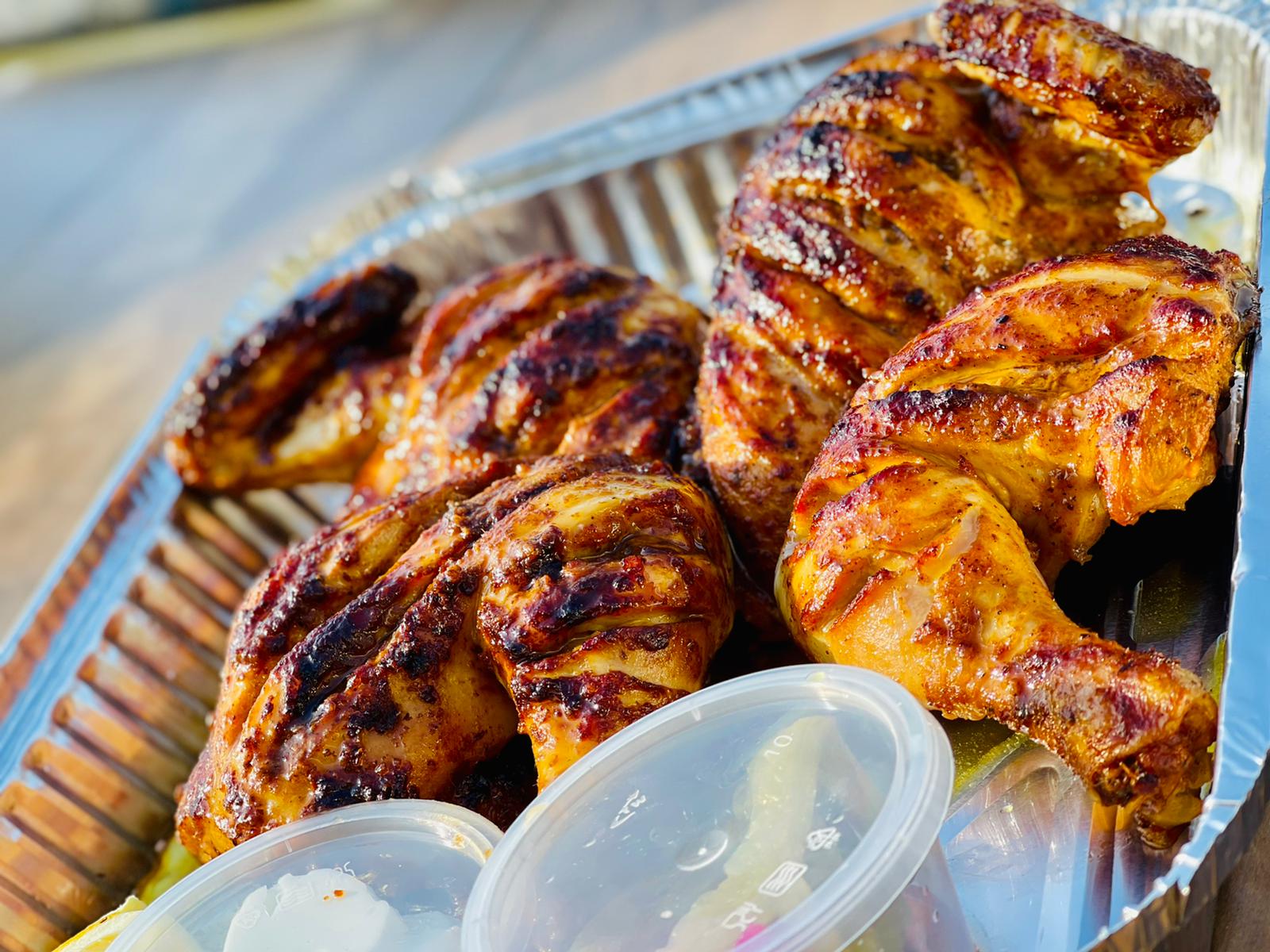 FOUR Leg Pieces of Charcoal Chicken + Dip_0