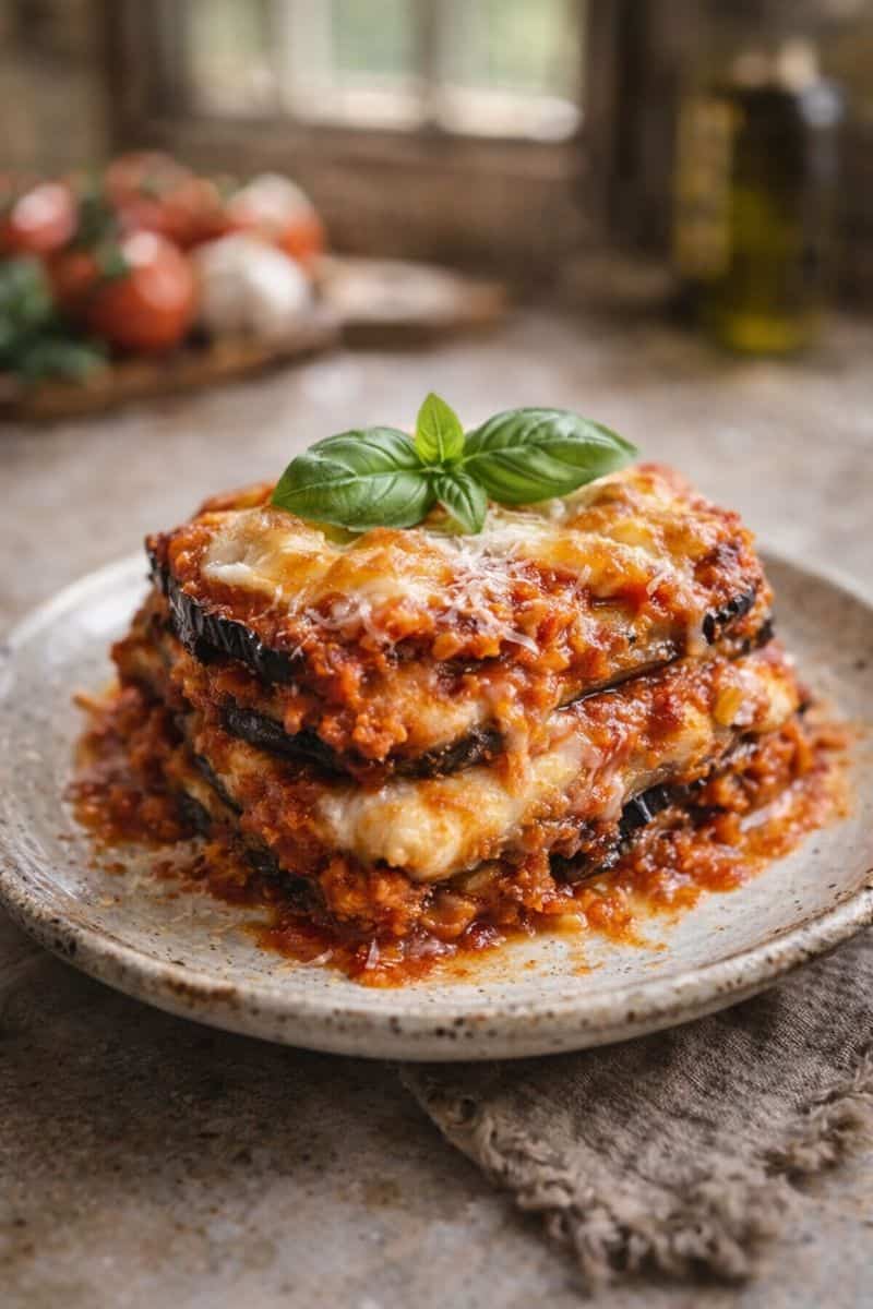 Eggplant Parmigiana & Bread_0