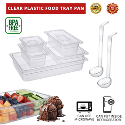 CLEAR PLASTIC FOOD TRAY PAN