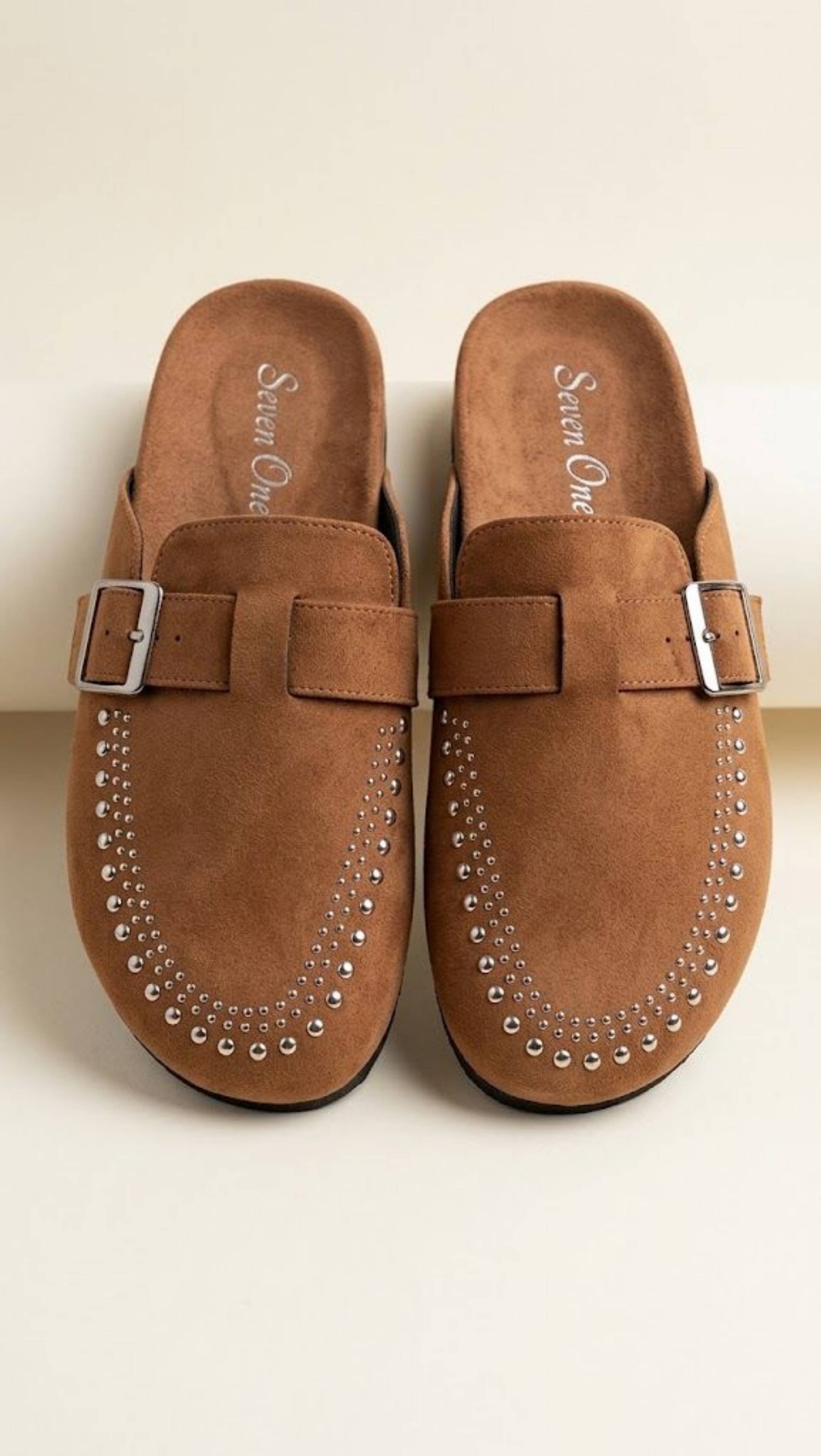 Studded Buckle Clogs / Boston-style Mules_0