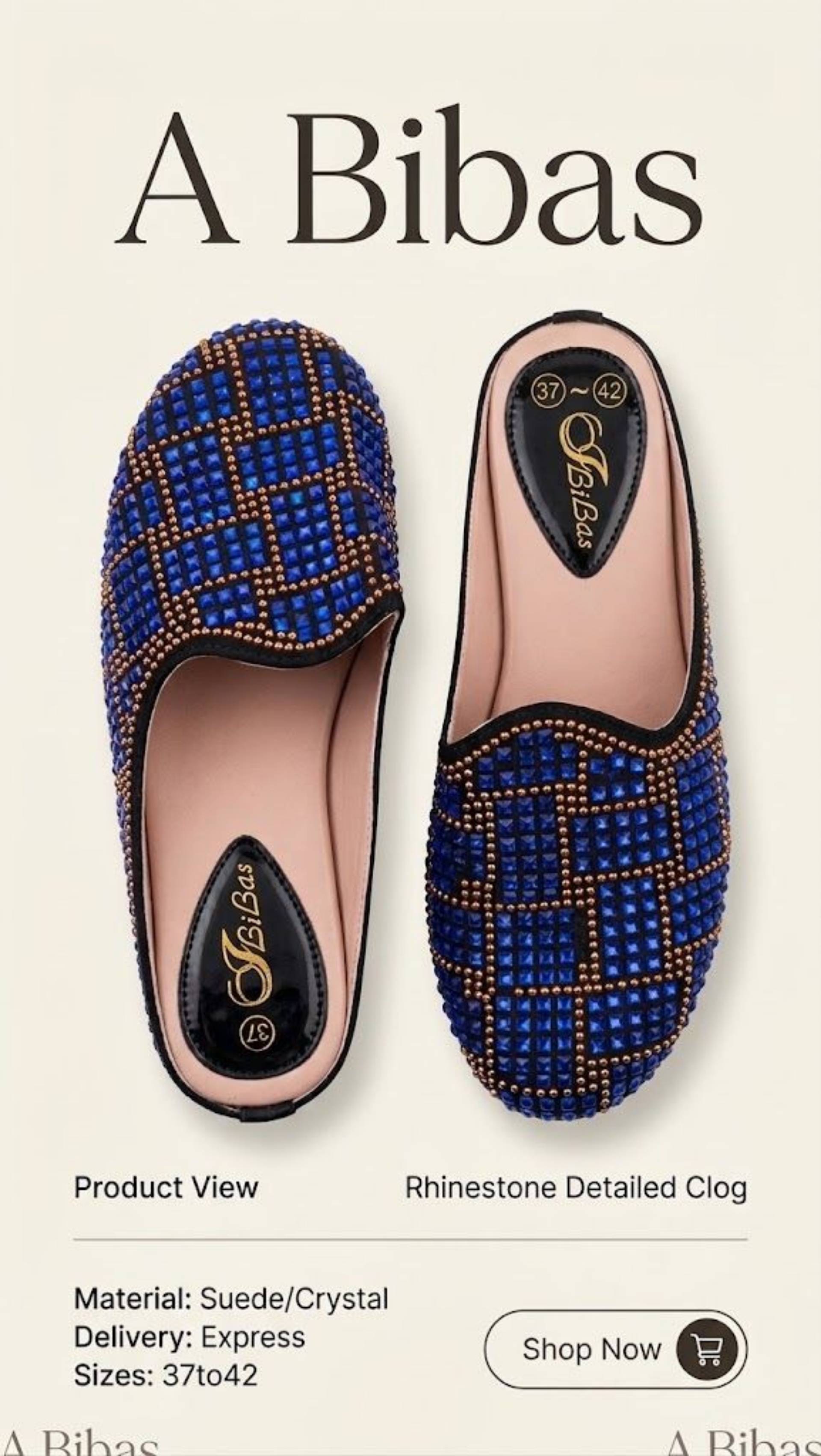 A Bibas Rhinestone Detailed Clog_0