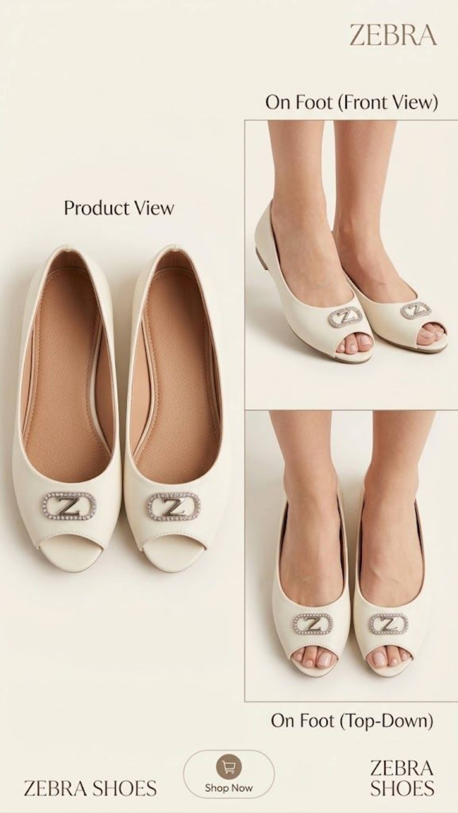 ZEBRA Peep-Toe Flats_0